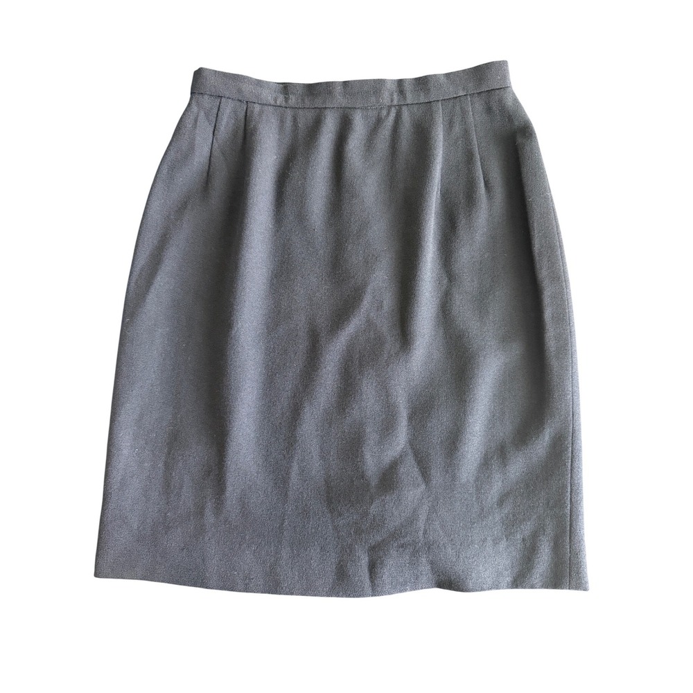 Wool Liz Claiborne Black Lined Skirt Size 4